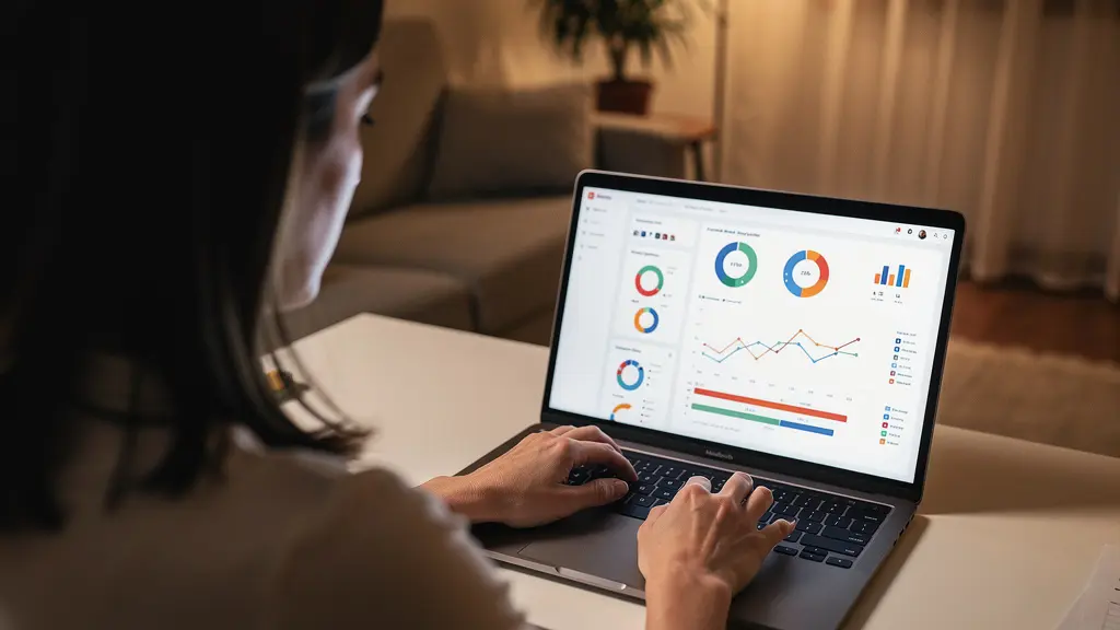 Persona comparando opciones de seguro por días en portátil desde salón de casa española